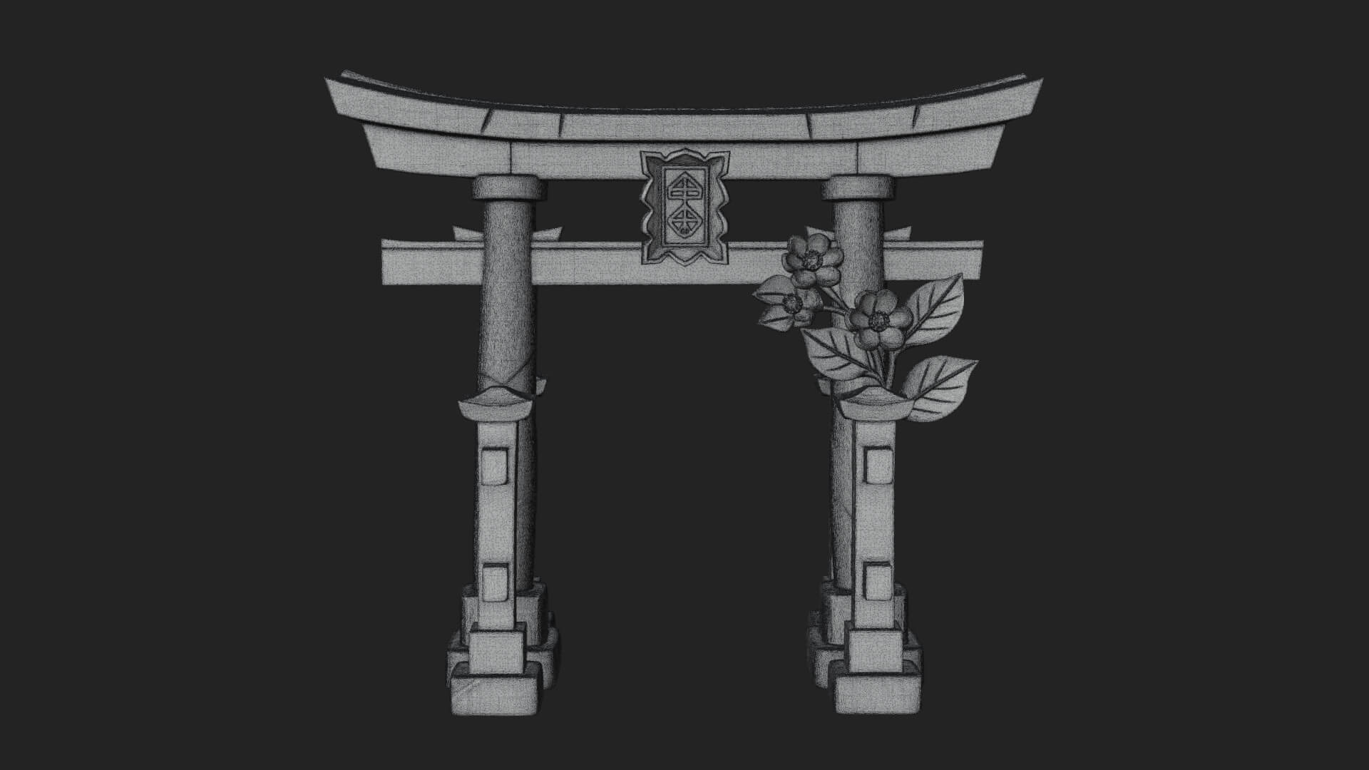 Torii Shrine Gate Design 4 3D Print Model 3D Model
