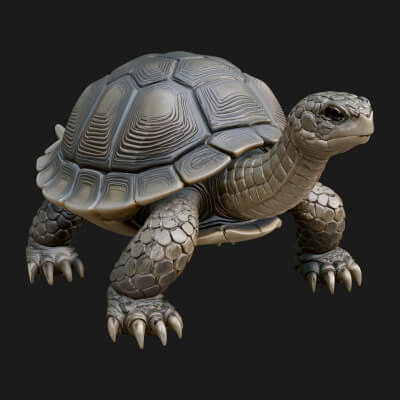 Tortoise Statue Design 1 3D Print Model