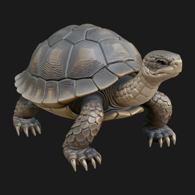 Tortoise Statue Design 2 3D Print Model