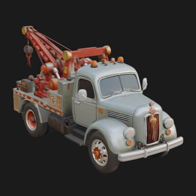 Tow Truck Model Design 10 3D Print Model