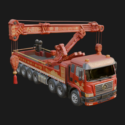 Tow Truck Model Design 11 3D Print Model