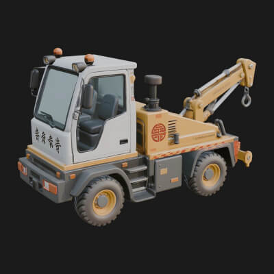 Tow Truck Model Design 17 3D Print Model