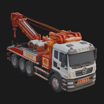 Tow Truck Model Design 2 3D Print Model