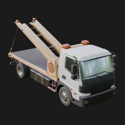 Tow Truck Model Design 4 3D Print Model
