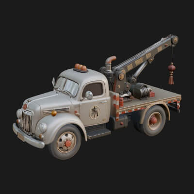 Tow Truck Model Design 5 3D Print Model