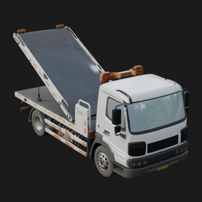Tow Truck Model Design 6 3D Print Model