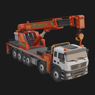 Tow Truck Model Design 8 3D Print Model