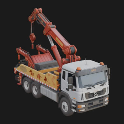 Tow Truck Model Design 9 3D Print Model