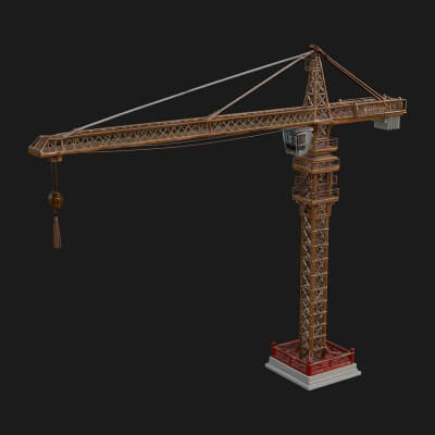 Tower Crane Model Design 4 3D Print Model
