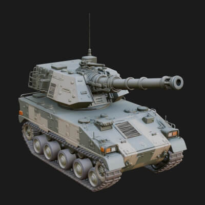 Tracked Armored Vehicle Model Design 1 3D Print Model