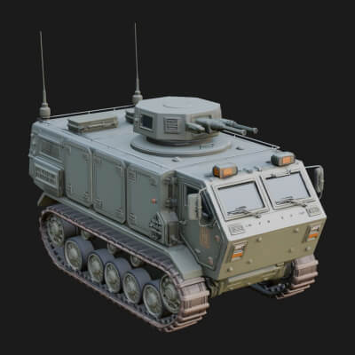 Tracked Armored Vehicle Model Design 10 3D Print Model