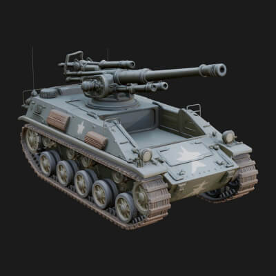 Tracked Armored Vehicle Model Design 12 3D Print Model