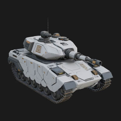 Tracked Armored Vehicle Model Design 14 3D Print Model