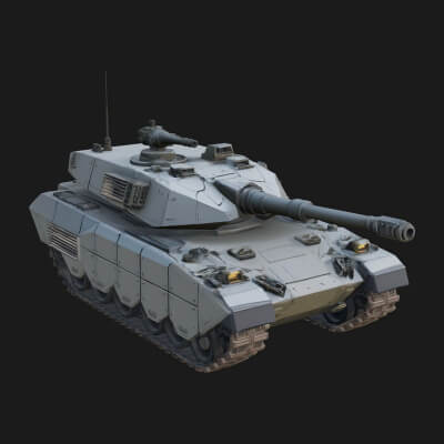 Tracked Armored Vehicle Model Design 16 3D Print Model