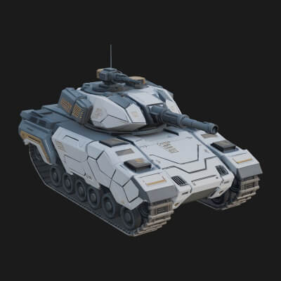 Tracked Armored Vehicle Model Design 17 3D Print Model