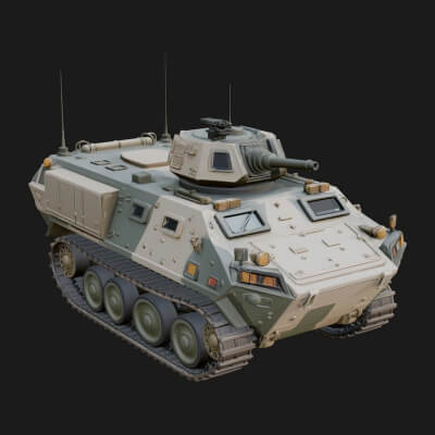 Tracked Armored Vehicle Model Design 19 3D Print Model