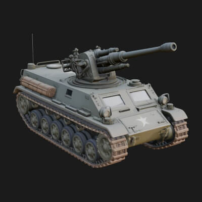 Tracked Armored Vehicle Model Design 2 3D Print Model