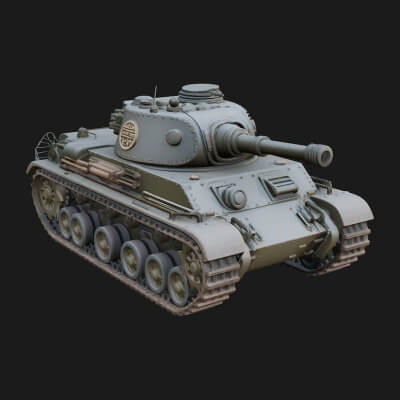 Tracked Armored Vehicle Model Design 26 3D Print Model