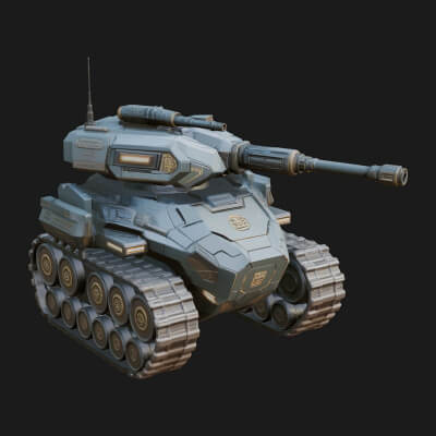 Tracked Armored Vehicle Model Design 27 3D Print Model