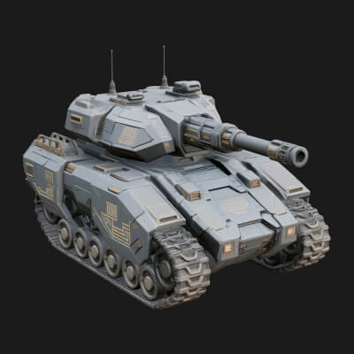 Tracked Armored Vehicle Model Design 29 3D Print Model