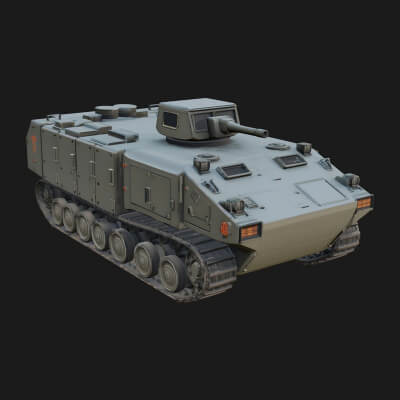 Tracked Armored Vehicle Model Design 5 3D Print Model