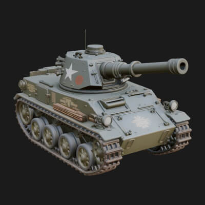 Tracked Armored Vehicle Model Design 7 3D Print Model