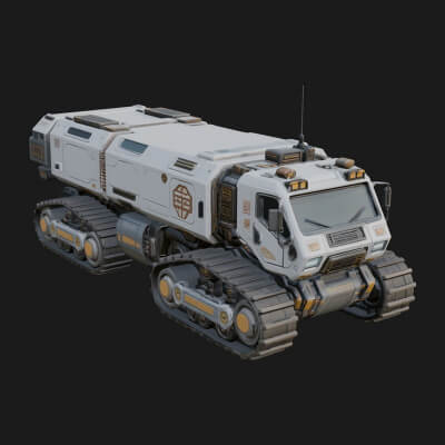 Tracked Rover Truck Model Design 2 3D Print Model