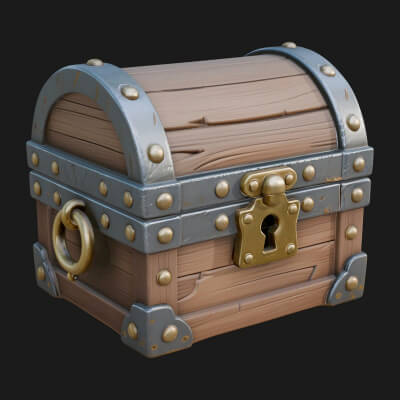 Treasure Chest Model Design 10 3D Print Model