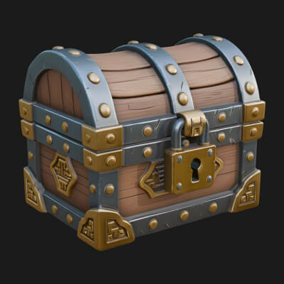 Treasure Chest Model Design 11 3D Print Model