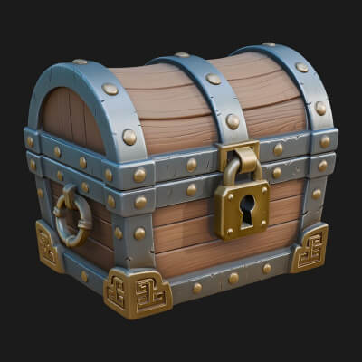 Treasure Chest Model Design 12 3D Print Model
