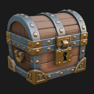 Treasure Chest Model Design 13 3D Print Model