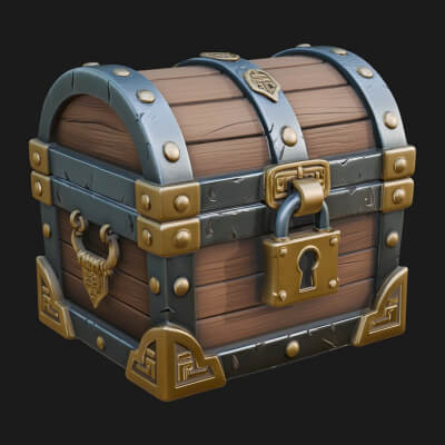 Treasure Chest Model Design 14 3D Print Model