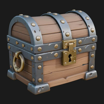 Treasure Chest Model Design 8 3D Print Model