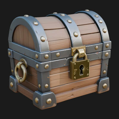 Treasure Chest Model Design 9 3D Print Model