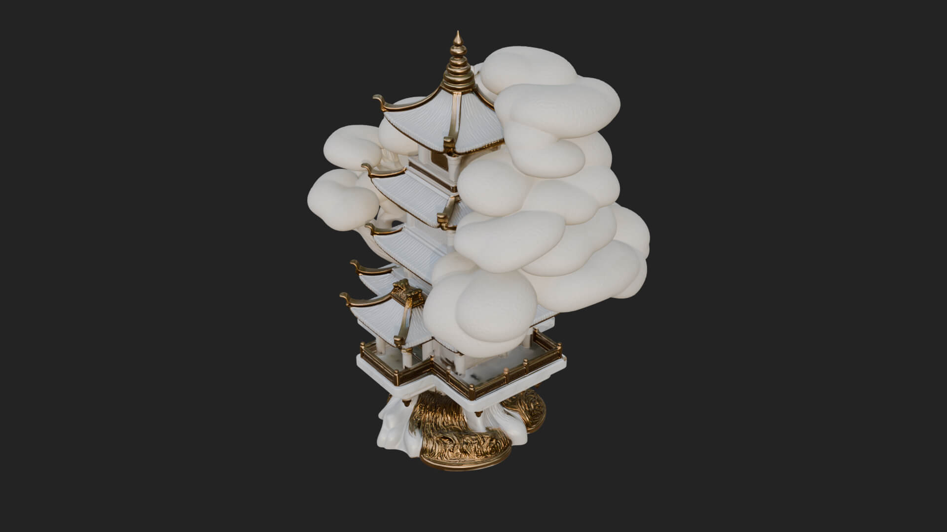 Tree Crown Pagoda Tower Design 3 3D Print Model 3D Model