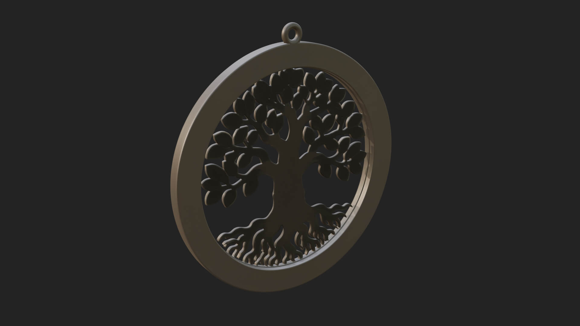 Tree of Life Oval Plaque Design 4 3D Print Model 3D Model