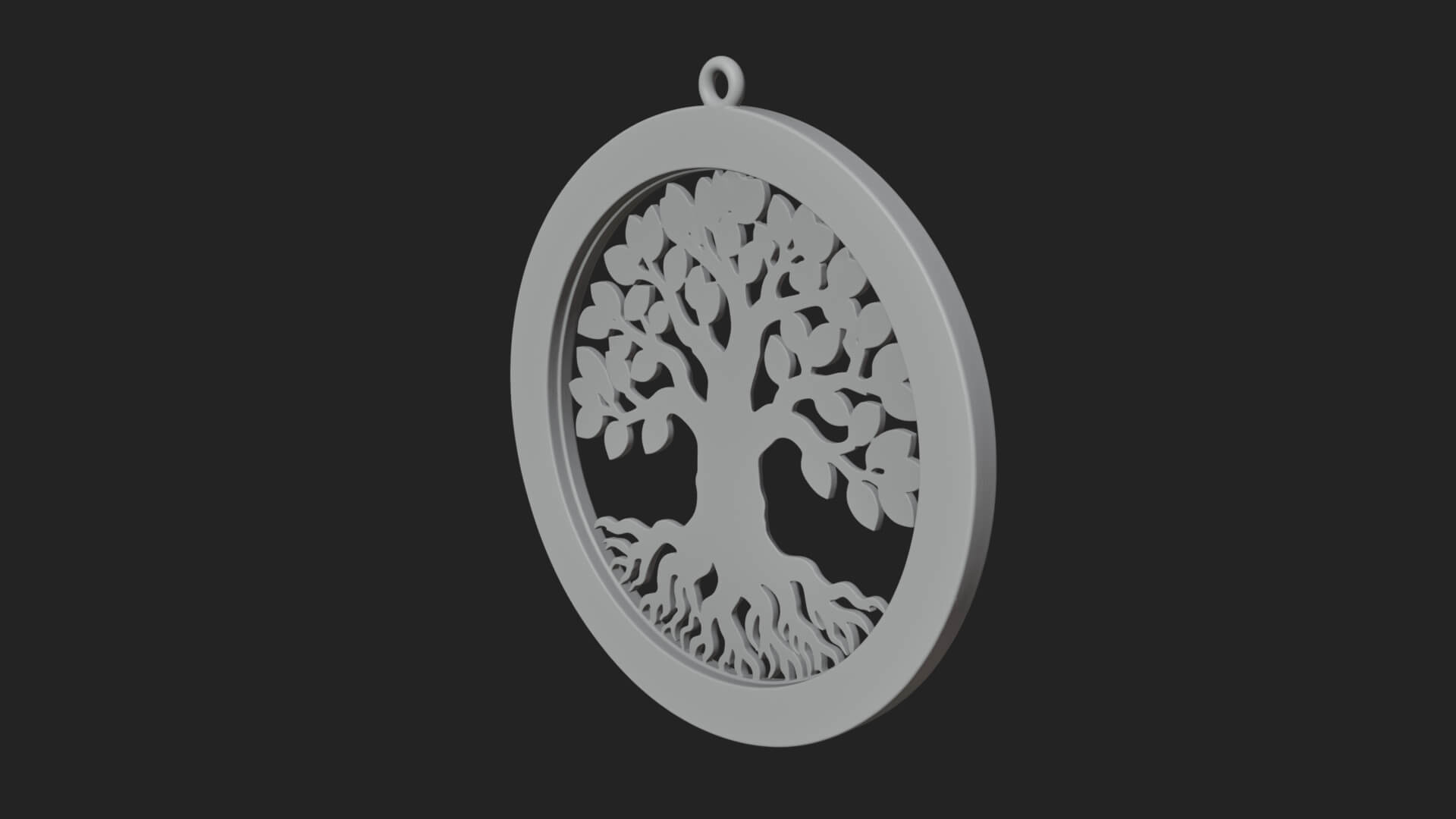 Tree of Life Oval Plaque Design 4 3D Print Model 3D Model