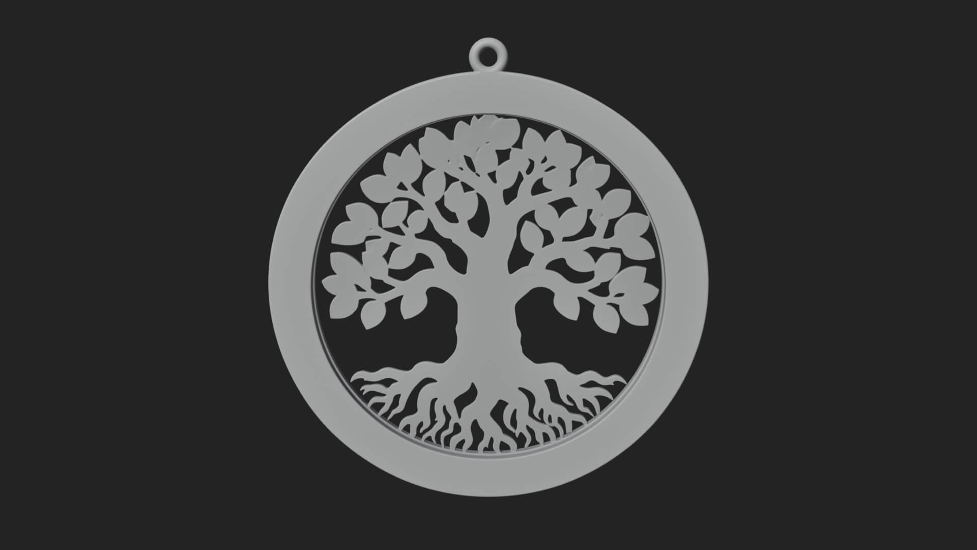 Tree of Life Oval Plaque Design 4 3D Print Model 3D Model