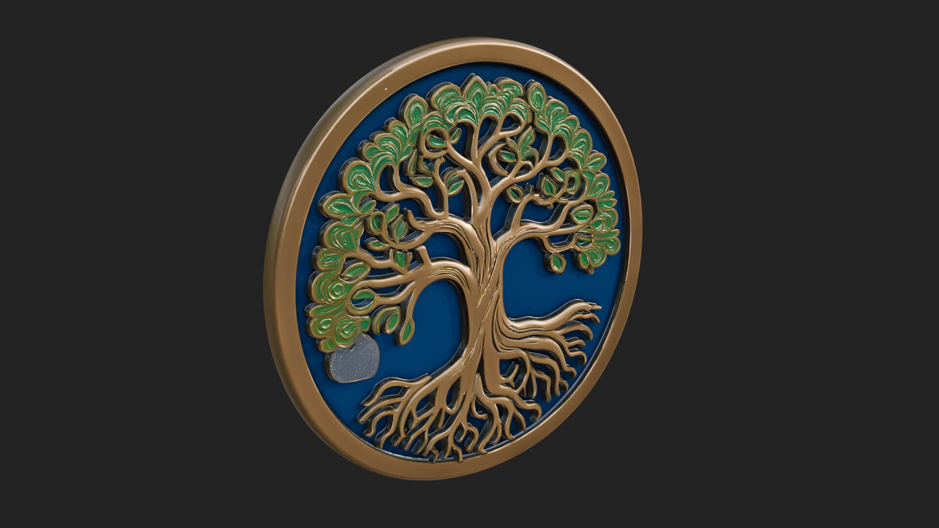 Tree of Life Oval Plaque Design 8 3D Print Model 3D Model