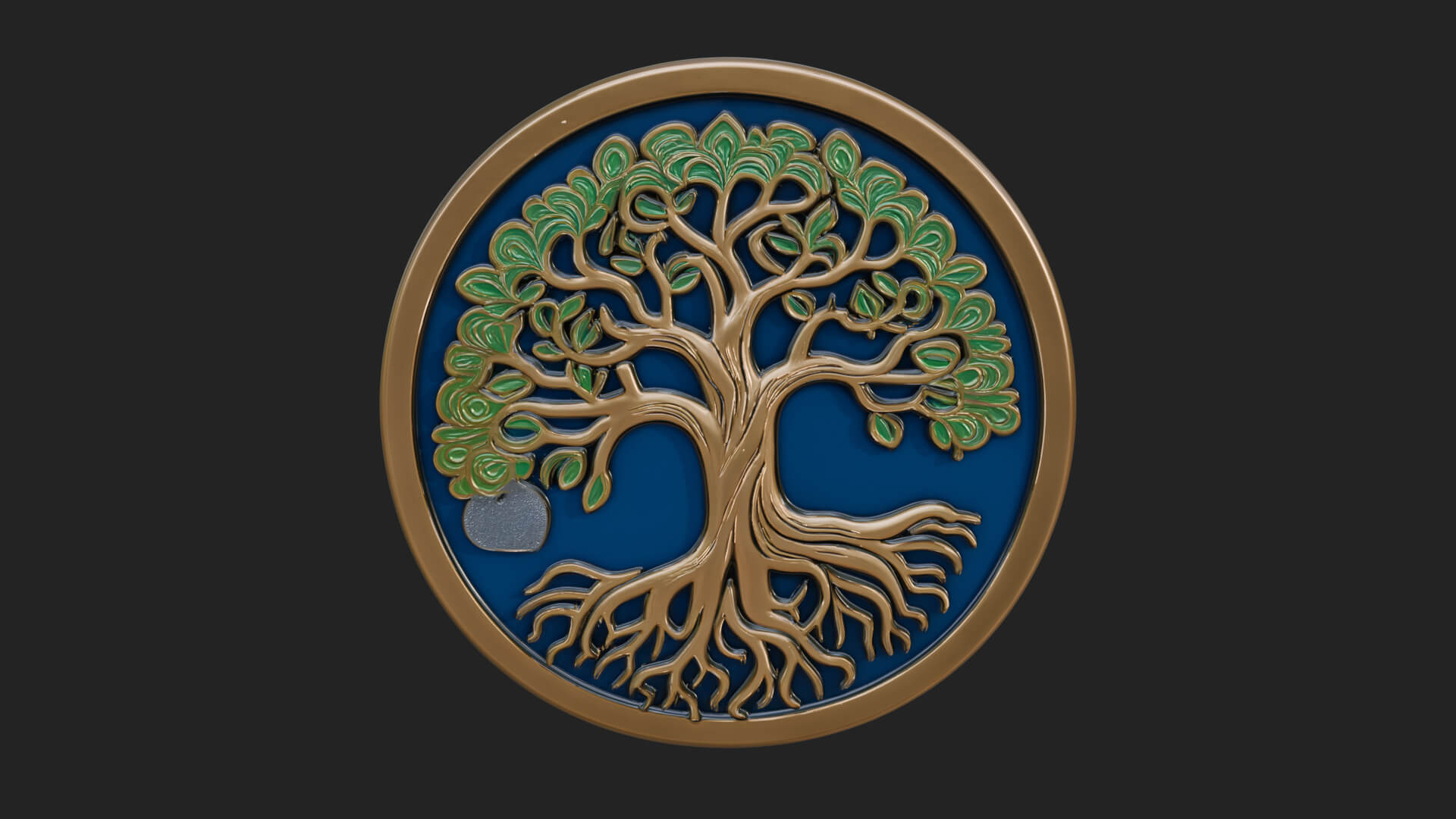 Tree of Life Oval Plaque Design 8 3D Print Model 3D Model
