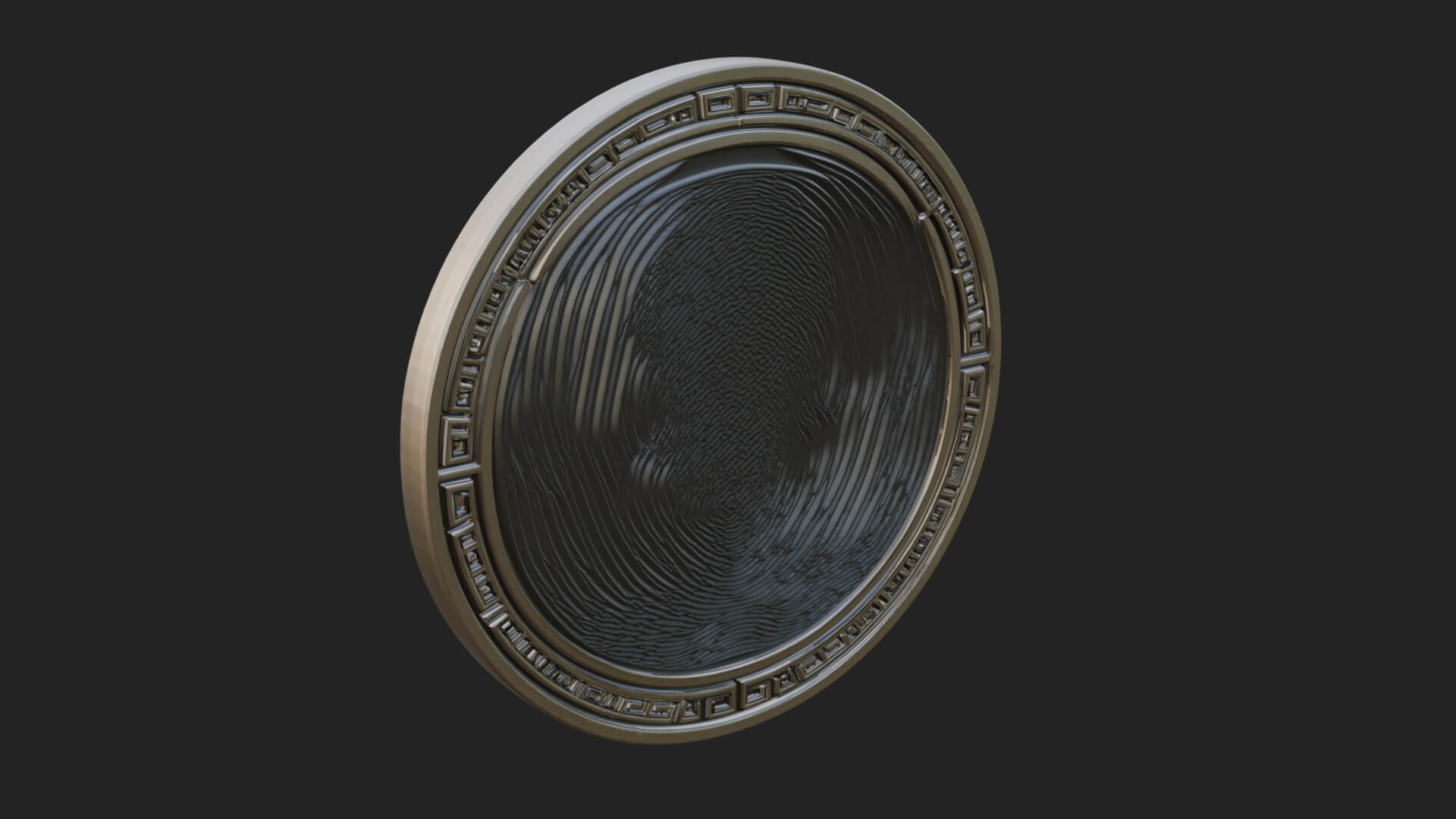 Trident Sea God Oval Plaque Design 2 3D Print Model 3D Model