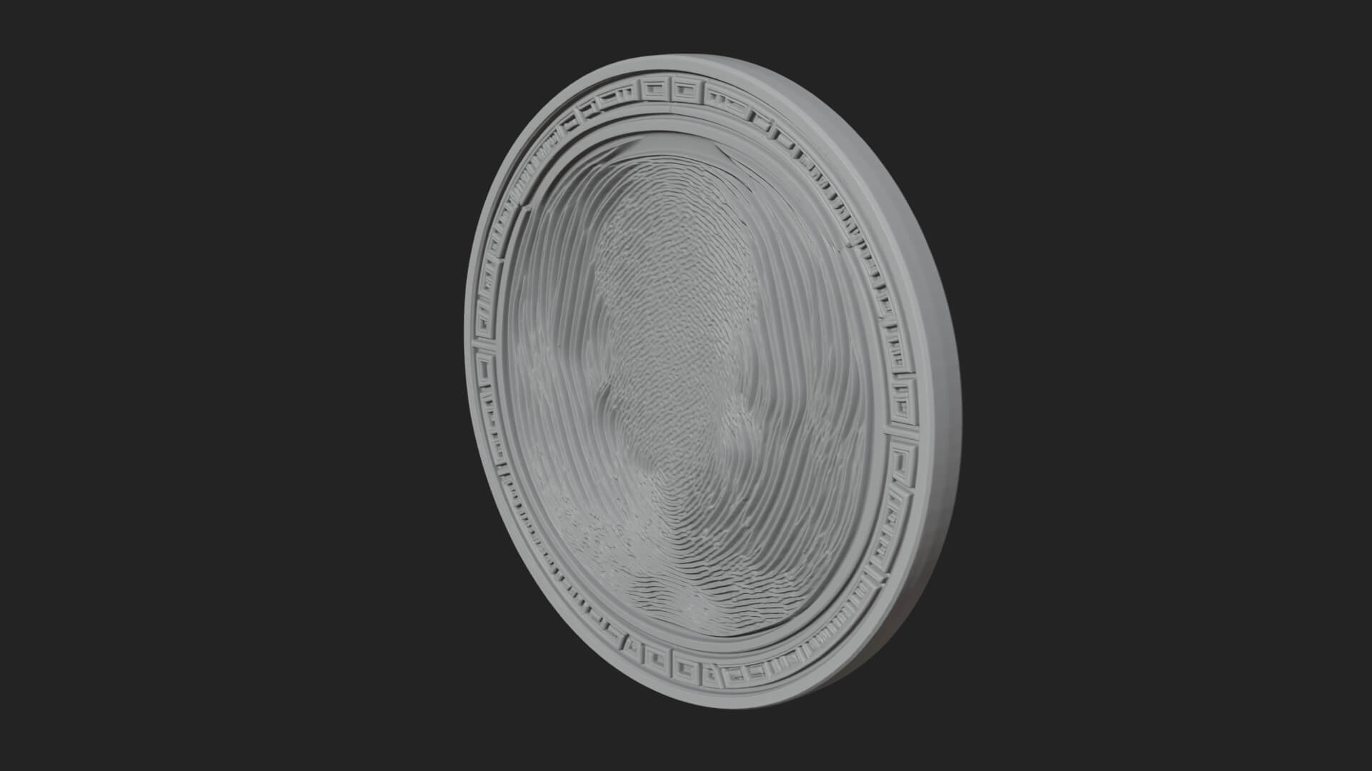 Trident Sea God Oval Plaque Design 2 3D Print Model 3D Model