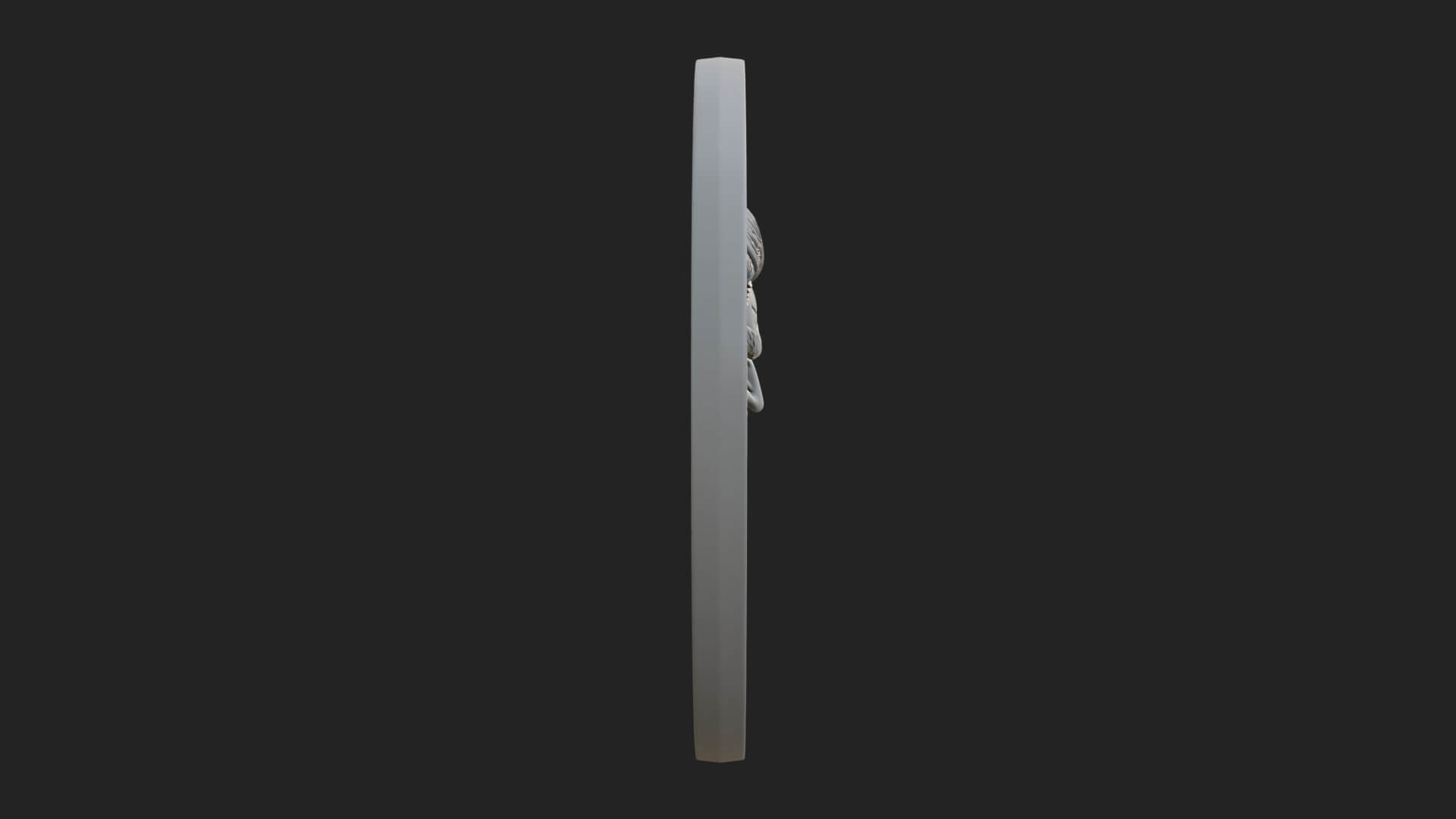 Trident Sea God Oval Plaque Design 3 3D Print Model 3D Model