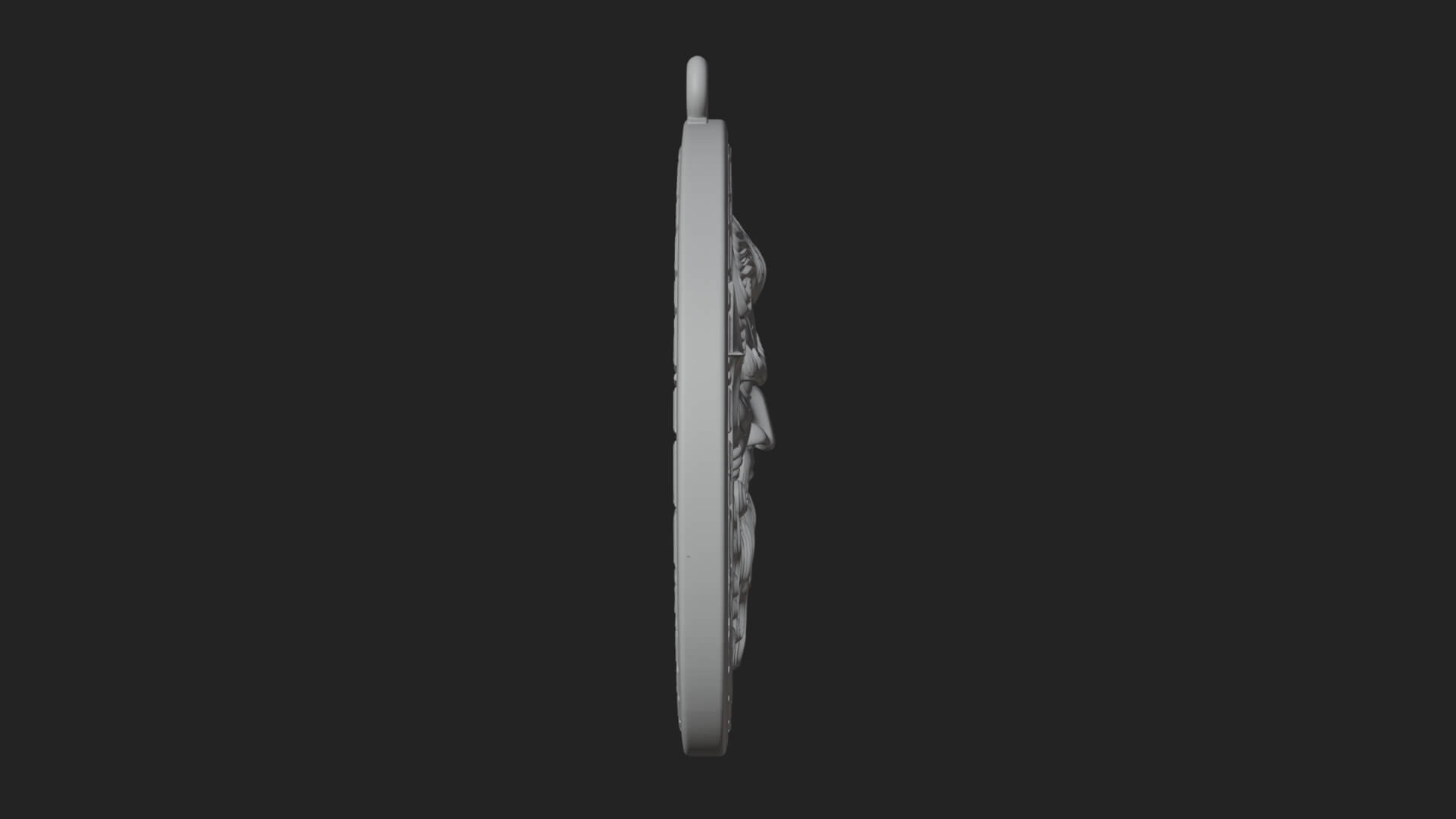 Trident Sea God Oval Plaque Design 4 3D Print Model 3D Model