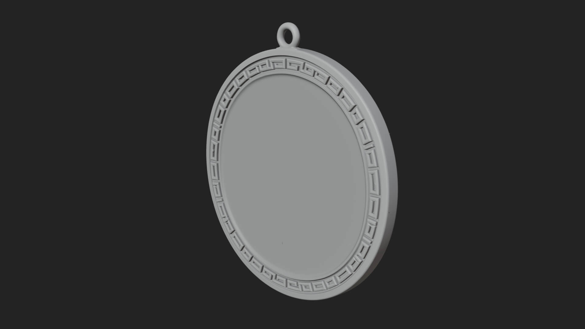Trident Sea God Oval Plaque Design 4 3D Print Model 3D Model
