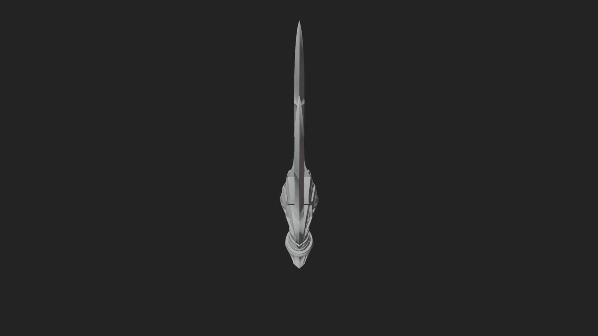 Triple Blade Fantasy Dagger Model Design 1 3D Print Model 3D Model