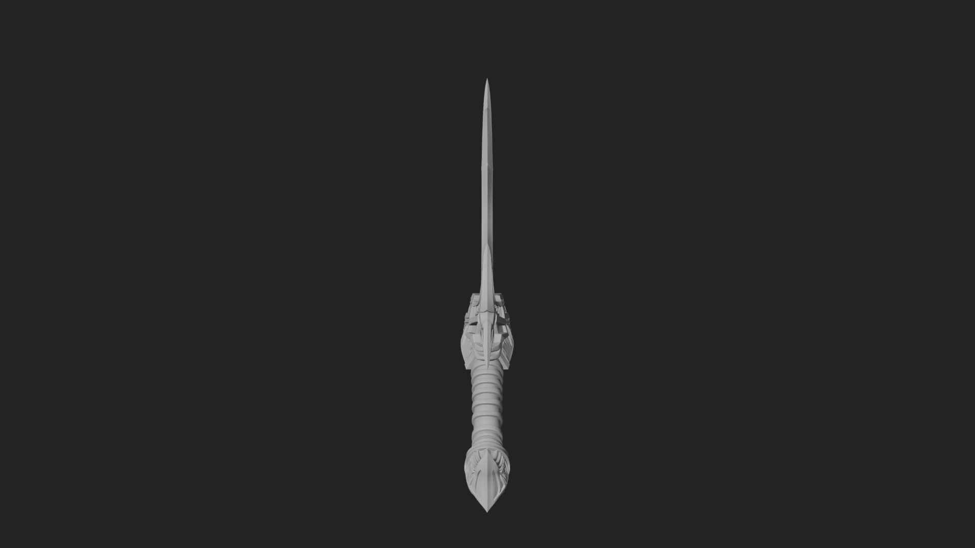 Triple Blade Fantasy Dagger Model Design 1 3D Print Model 3D Model