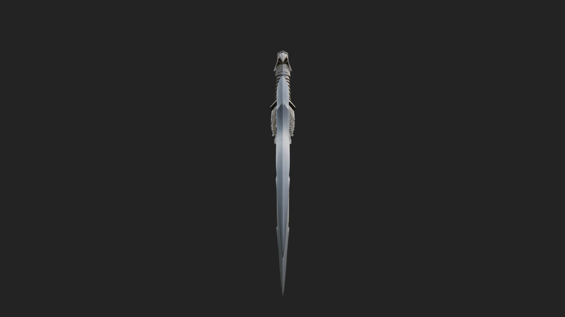 Triple Blade Fantasy Dagger Model Design 3 3D Print Model 3D Model