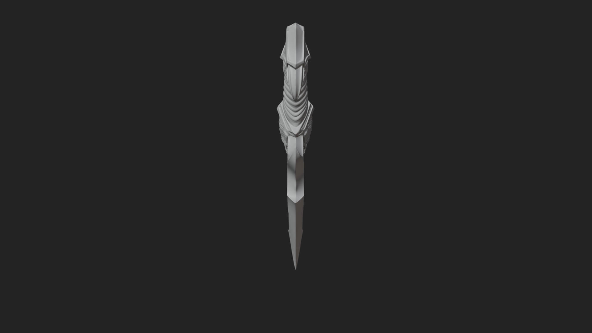 Triple Blade Fantasy Dagger Model Design 3 3D Print Model 3D Model