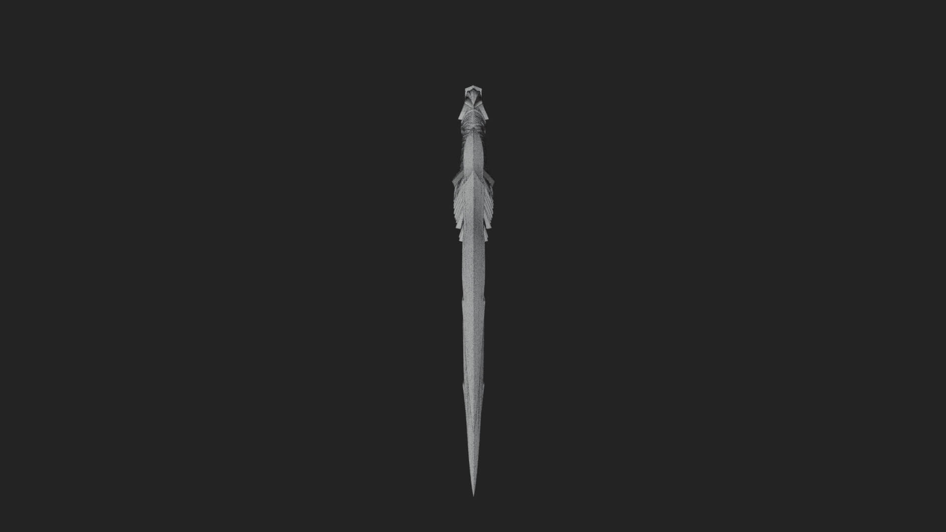 Triple Blade Fantasy Dagger Model Design 3 3D Print Model 3D Model